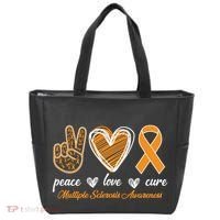 Peace Love Cure Multiple Sclerosis Tote Bag thumb 0