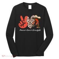 Peace Love Crawfish Leopard Crawfish Boil Cajun Lobster Long Sleeve Shirt thumb 0