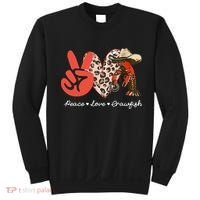 Peace Love Crawfish Leopard Crawfish Boil Cajun Lobster Sweatshirt thumb 0