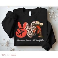 Peace Love Crawfish Leopard Crawfish Boil Cajun Lobster Sweatshirt thumb 2