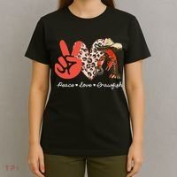 Peace Love Crawfish Leopard Crawfish Boil Cajun Lobster T-Shirt thumb 4