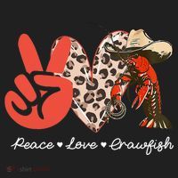 Peace Love Crawfish Leopard Crawfish Boil Cajun Lobster Beanie thumb 2