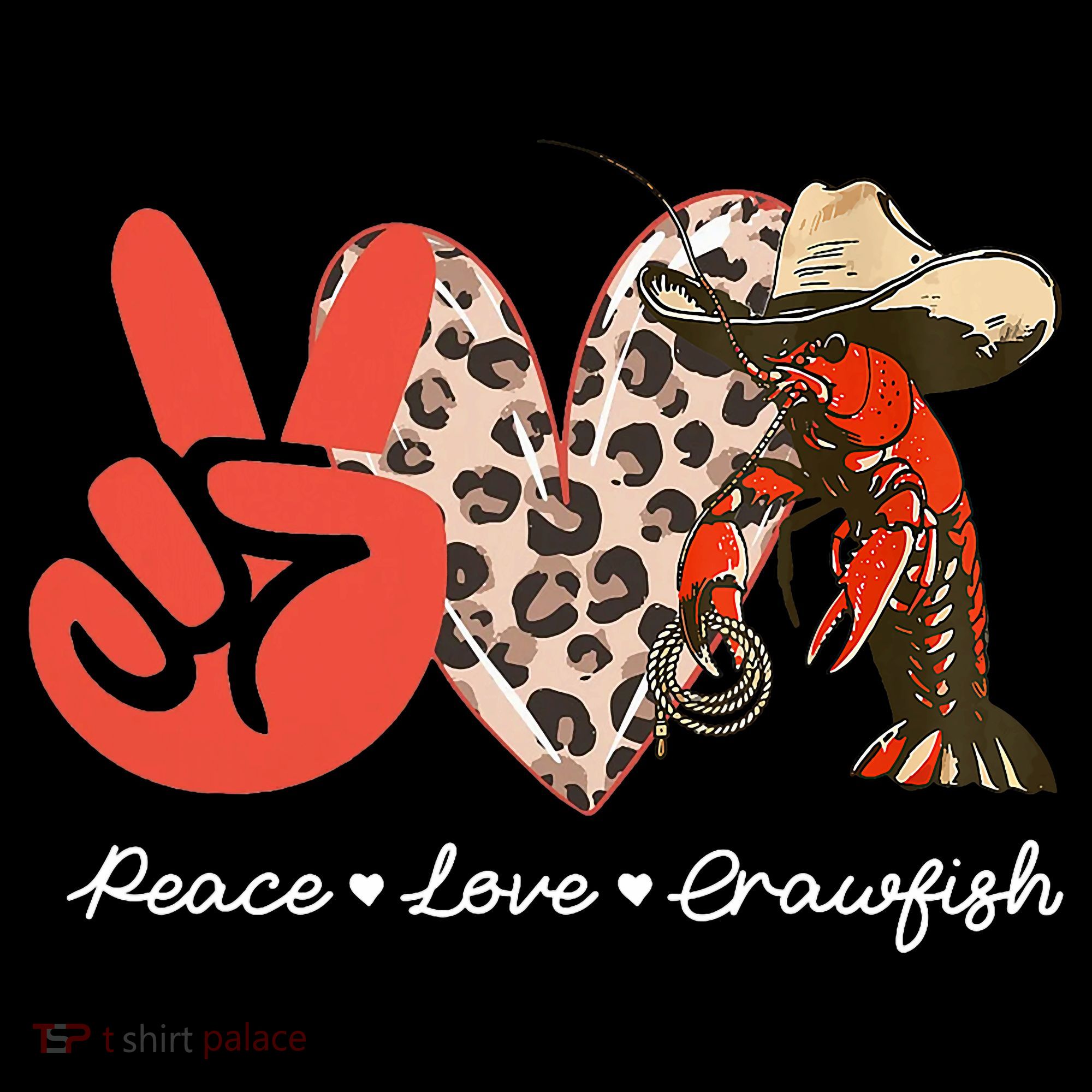 Peace Love Crawfish Leopard Crawfish Boil Cajun Lobster Women's Hoodie