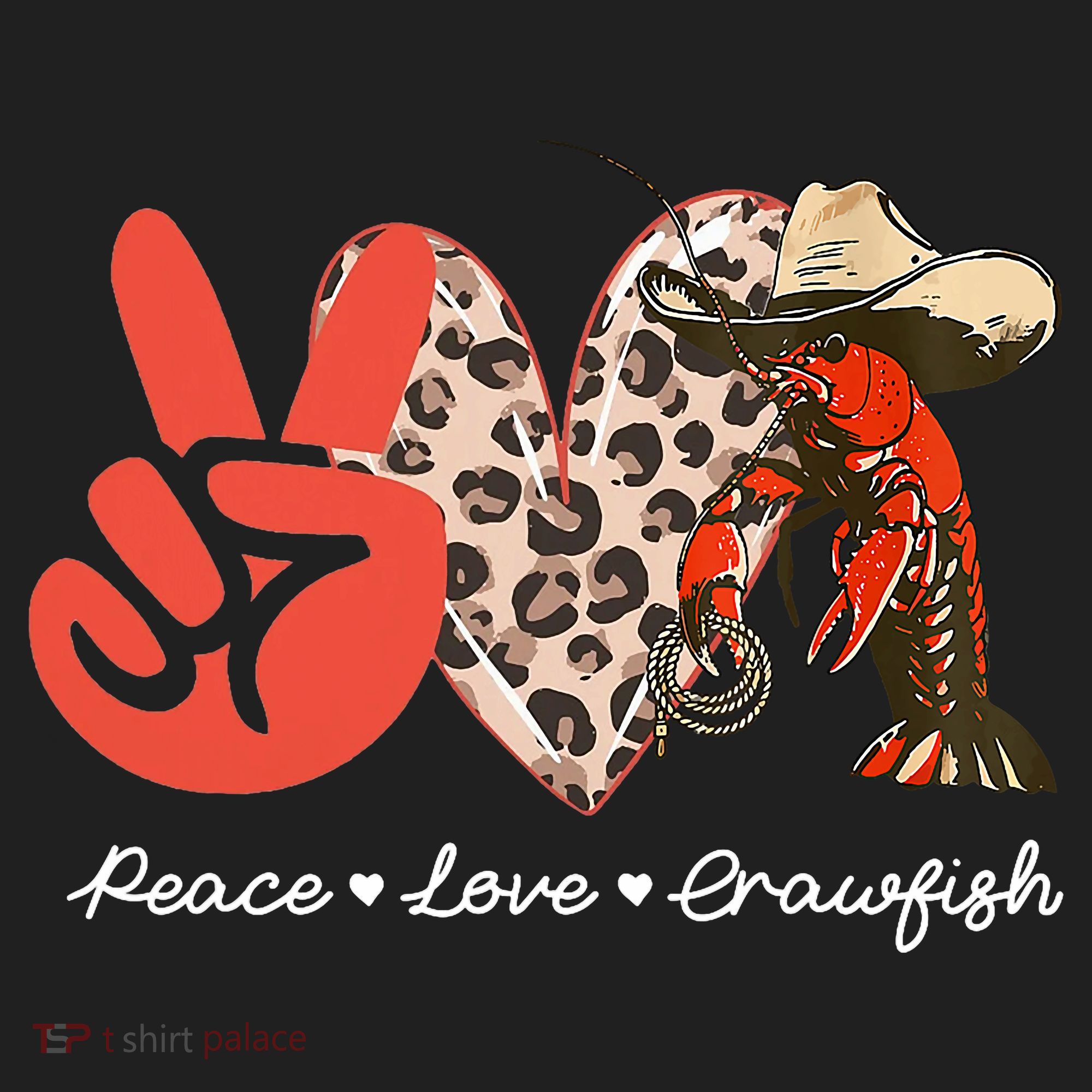 Peace Love Crawfish Leopard Crawfish Boil Cajun Lobster Hat