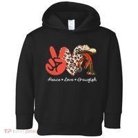 Peace Love Crawfish Leopard Crawfish Boil Cajun Lobster Toddler Hoodie thumb 0
