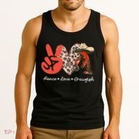Peace Love Crawfish Leopard Crawfish Boil Cajun Lobster Tank Top thumb 3