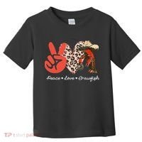 Peace Love Crawfish Leopard Crawfish Boil Cajun Lobster Toddler T-Shirt thumb 0