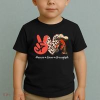 Peace Love Crawfish Leopard Crawfish Boil Cajun Lobster Toddler T-Shirt thumb 2
