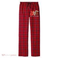 Peace Love Crawfish Leopard Crawfish Boil Cajun Lobster Men's Flannel Plaid Pajama Pants thumb 0
