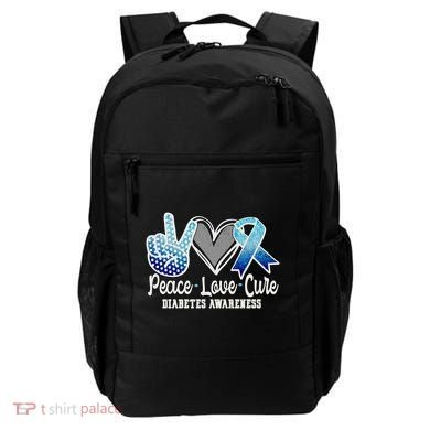 Peace Love Cure Diabetes Awareness Cool Gift Backpack