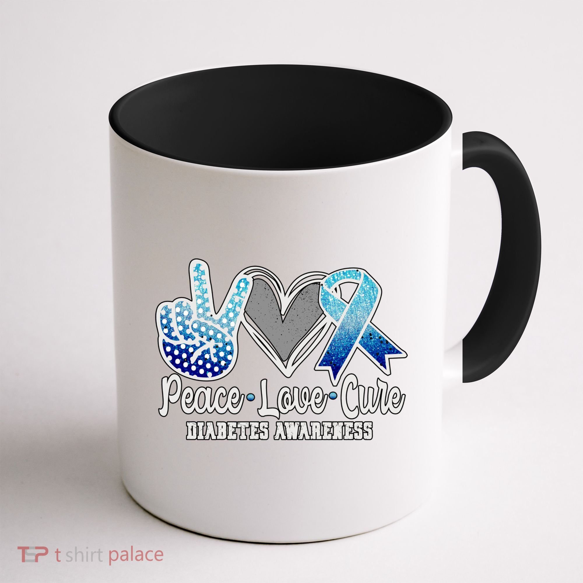 Peace Love Cure Diabetes Awareness Cool Gift Coffee Mug