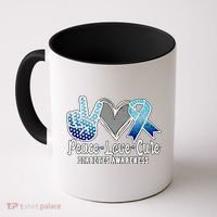 Peace Love Cure Diabetes Awareness Cool Gift Coffee Mug thumb 0