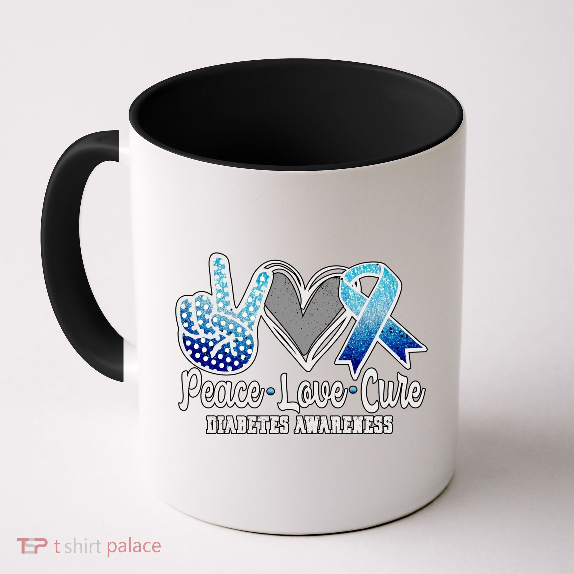 Peace Love Cure Diabetes Awareness Cool Gift Coffee Mug