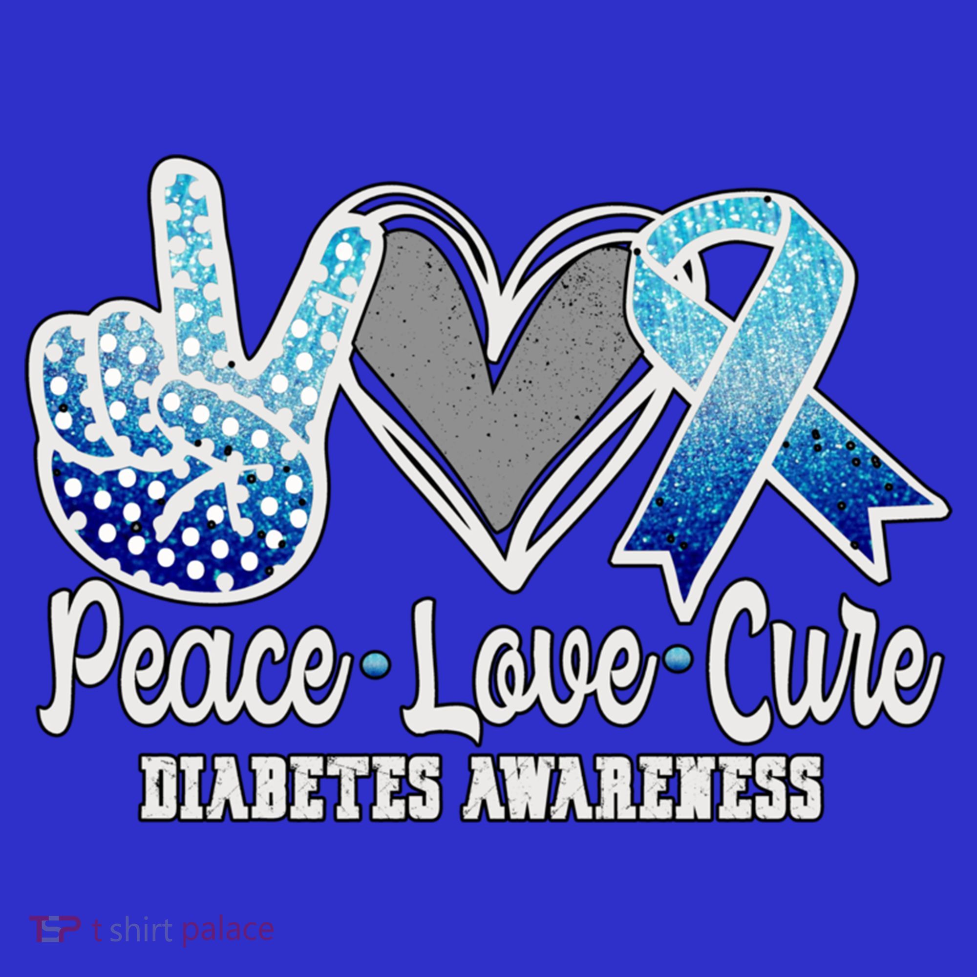 Peace Love Cure Diabetes Awareness Cool Gift Apron