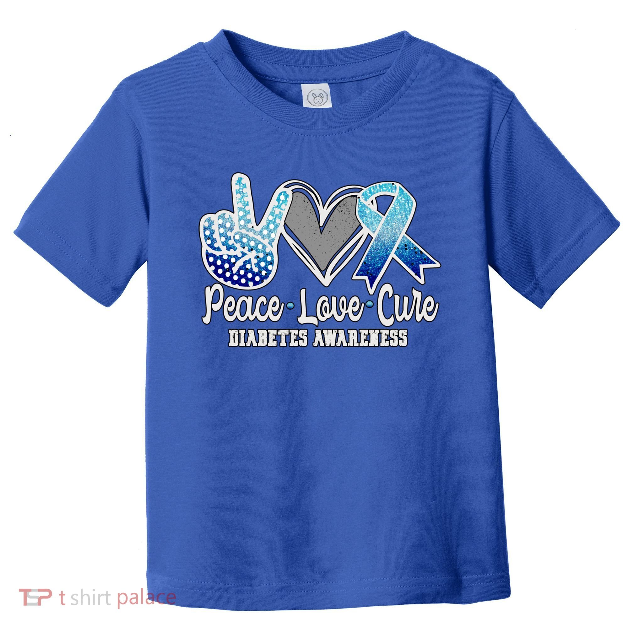 Peace Love Cure Diabetes Awareness Cool Gift Toddler T-Shirt