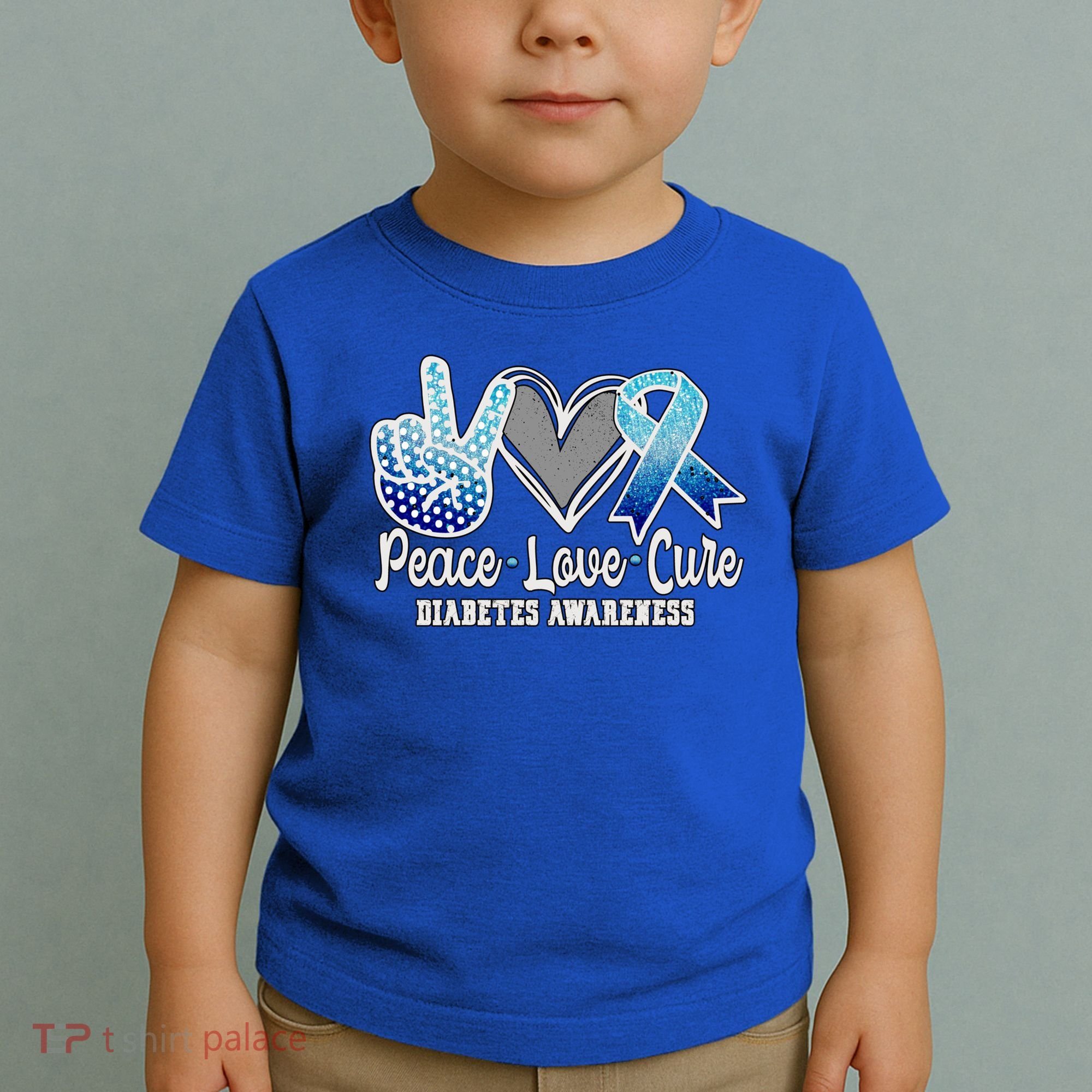Peace Love Cure Diabetes Awareness Cool Gift Toddler T-Shirt