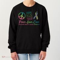 Peace Love Cure Metastatic Breast Cancer Awareness Women's Sweatshirt thumb 0