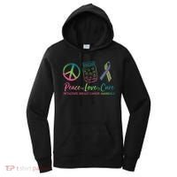 Peace Love Cure Metastatic Breast Cancer Awareness Women's Hoodie thumb 0