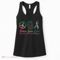Peace Love Cure Metastatic Breast Cancer Awareness Women's Tank Top thumb 0