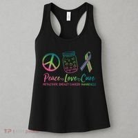 Peace Love Cure Metastatic Breast Cancer Awareness Women's Tank Top thumb 3