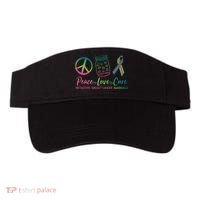 Peace Love Cure Metastatic Breast Cancer Awareness Visor thumb 0