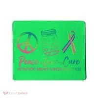 Peace Love Cure Metastatic Breast Cancer Awareness Mousepad thumb 0