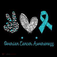 Peace Love Cure Teal Ribon Ovarian Cancer Awareness Warrior Gift Coffee Mug thumb 5
