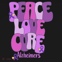 Peace Love Cure Alzheimer's Awareness Purple Ribbon End Alz Women's Tank Top thumb 5
