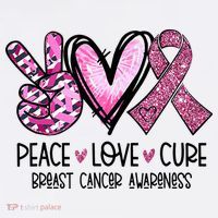 Peace Love Cure Pink Ribbon Cancer Breast Awareness Women's Tank Top thumb 5