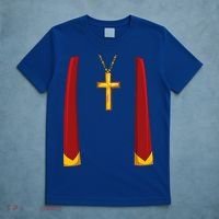 Priest Lazy DIY Halloween Costume Minister Pastor Preacher T-Shirt thumb 5