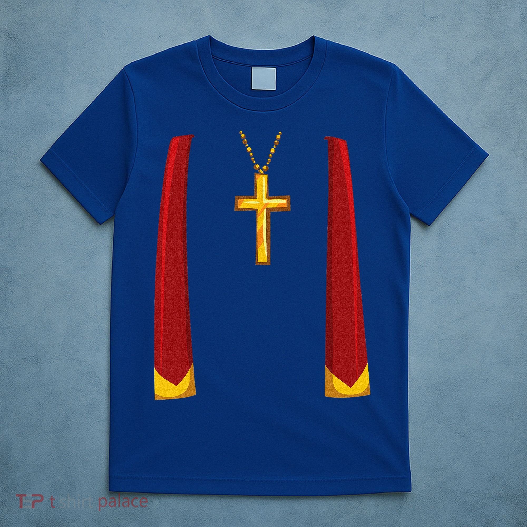 Priest Lazy DIY Halloween Costume Minister Pastor Preacher T-Shirt