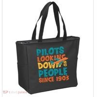 Pilots Looking Down On People Since 1903 Funny Tote Bag thumb 2
