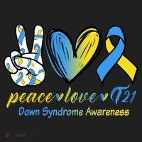 Peace Love Down Syndrome Ribbon Tumbler thumb 3
