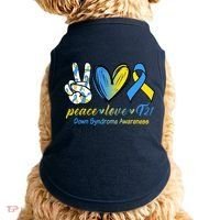 Peace Love Down Syndrome Ribbon Doggie Tank thumb 0