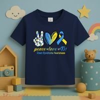 Peace Love Down Syndrome Ribbon Toddler T-Shirt thumb 3