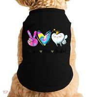Peace Love Dental Hygienist Dental Assistant Dentist Office Doggie Tank thumb 0
