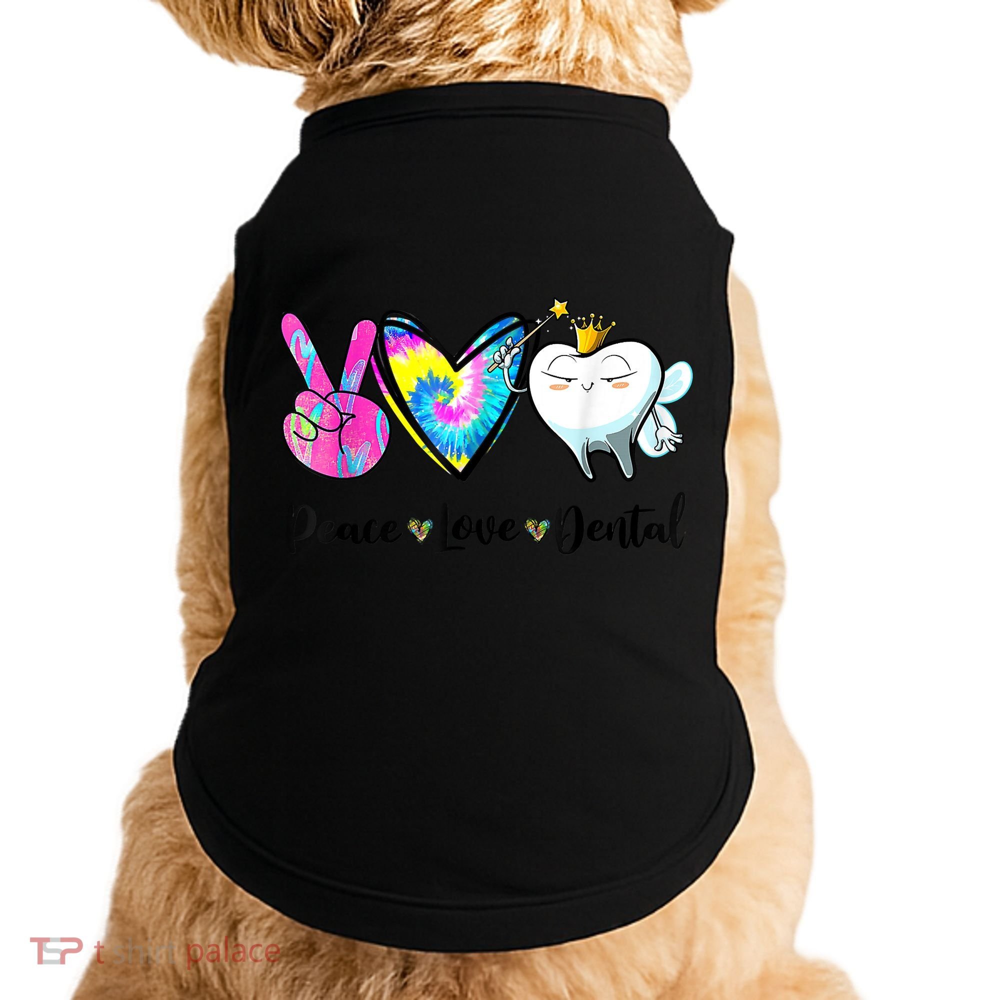 Peace Love Dental Hygienist Dental Assistant Dentist Office Doggie Tank