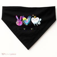 Peace Love Dental Hygienist Dental Assistant Dentist Office USA-Made Doggie Bandana thumb 0