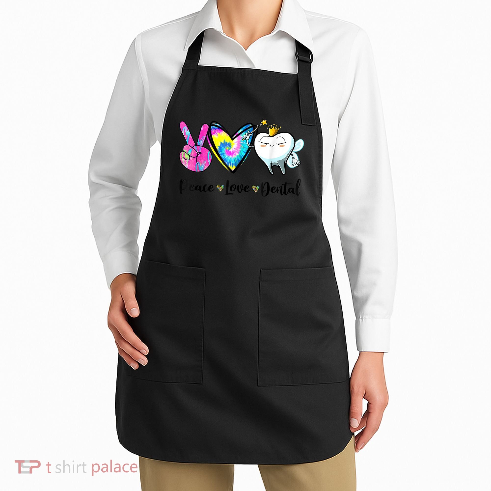 Peace Love Dental Hygienist Dental Assistant Dentist Office Apron