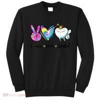 Peace Love Dental Hygienist Dental Assistant Dentist Office Sweatshirt thumb 0