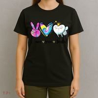 Peace Love Dental Hygienist Dental Assistant Dentist Office T-Shirt thumb 4
