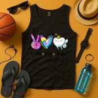 Peace Love Dental Hygienist Dental Assistant Dentist Office Tank Top thumb 4