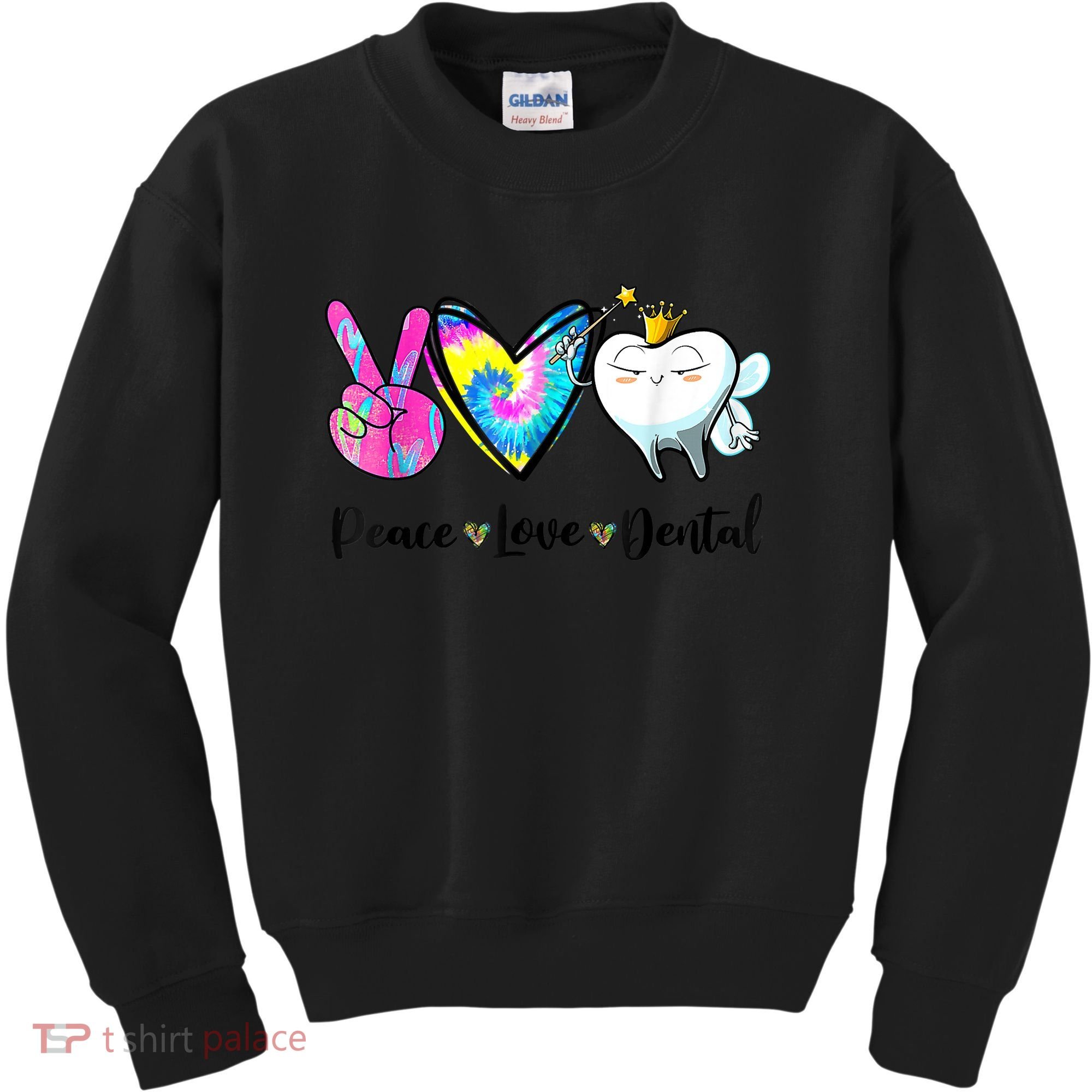 Peace Love Dental Hygienist Dental Assistant Dentist Office Kids Sweatshirt
