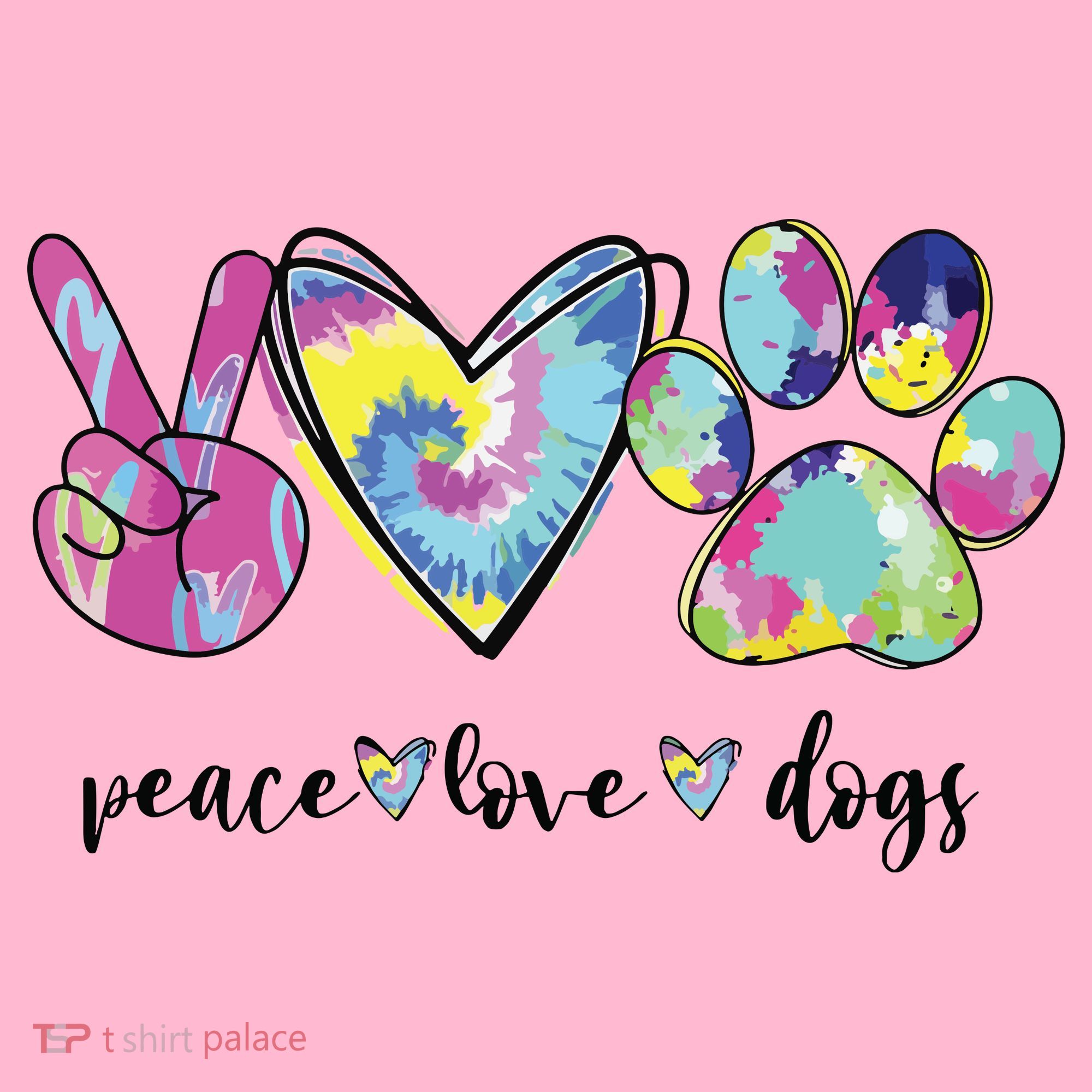 Peace Love Dogs Lover Puppy Paw Dog Coaster