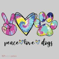 Peace Love Dogs Lover Puppy Paw Dog Performance Fleece Hoodie thumb 2