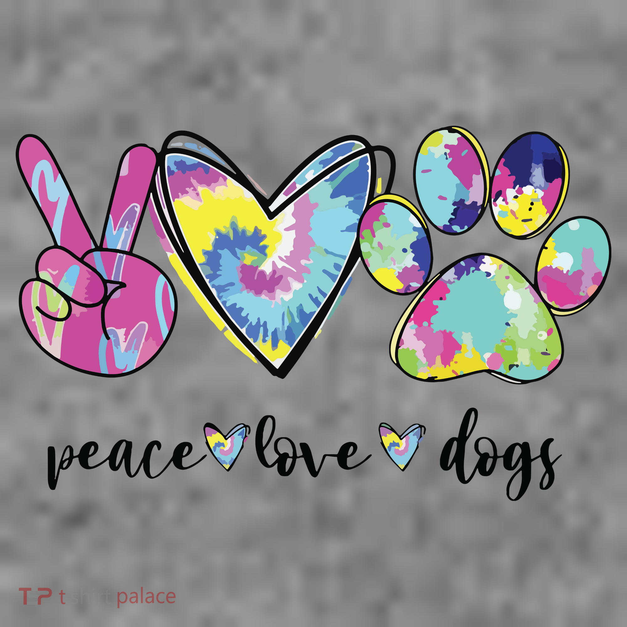 Peace Love Dogs Lover Puppy Paw Dog Toddler Hoodie