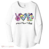 Peace Love Dogs Lover Puppy Paw Dog Women's Perfect Tri Tunic Long Sleeve Shirt thumb 0
