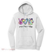 Peace Love Dogs Lover Puppy Paw Dog Women's Hoodie thumb 0