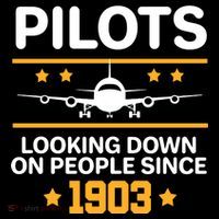 Pilots Looking Down On People Since 1903 USA-Made Doggie Bandana thumb 2