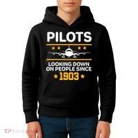 Pilots Looking Down On People Since 1903 Kids Hoodie thumb 4